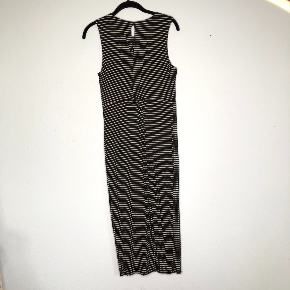 Athleta Black + White Striped Lenzing Modal Twist Dress XS Womens - Picture 6 of 8